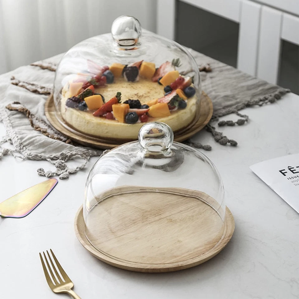 1 Satz Holzkuchen-Tablett Küche Kuchenplatte - Bild 4 von 4