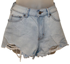 Rewash Jean Shorts Super High Rise Wedge Vintage Revival Distressed size 3/26