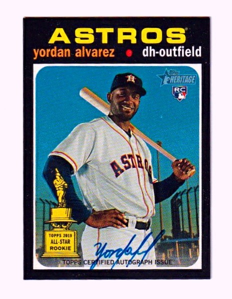 YORDAN ALVAREZ 2020 Topps Heritage Real One Auto Rookie Cup - Great Centering!!!