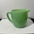 VTG Fire King? Jadeite Bead & Bar Pitcher 4.5" T. Restaurant Ware
