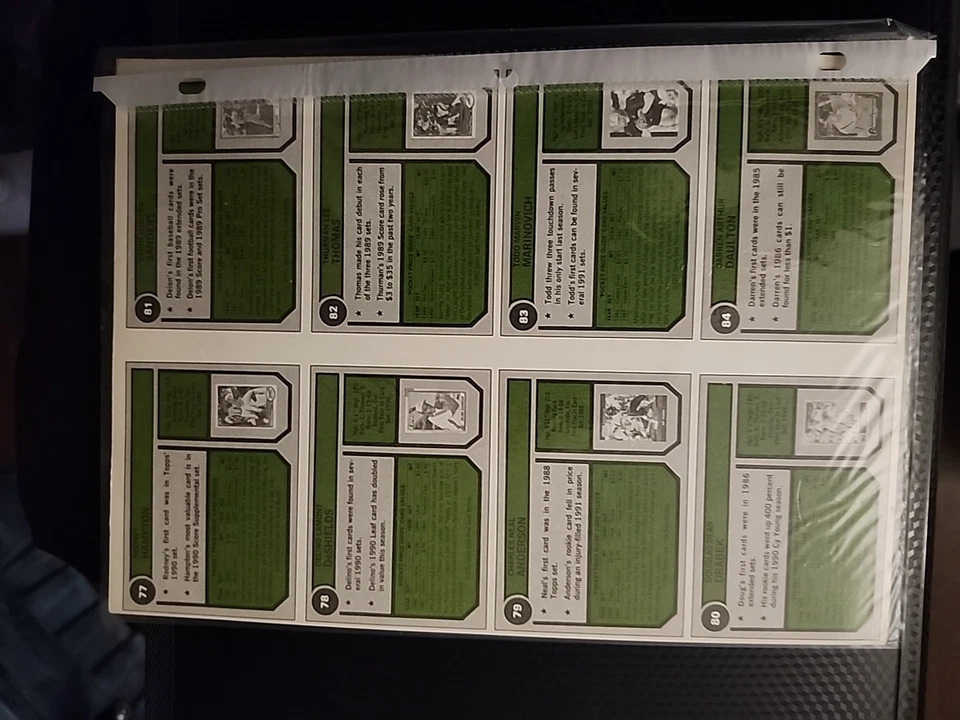 Tarjetas deportivas guía de precios revista tarjetas sin cortar 1991 Foto 2 de 4