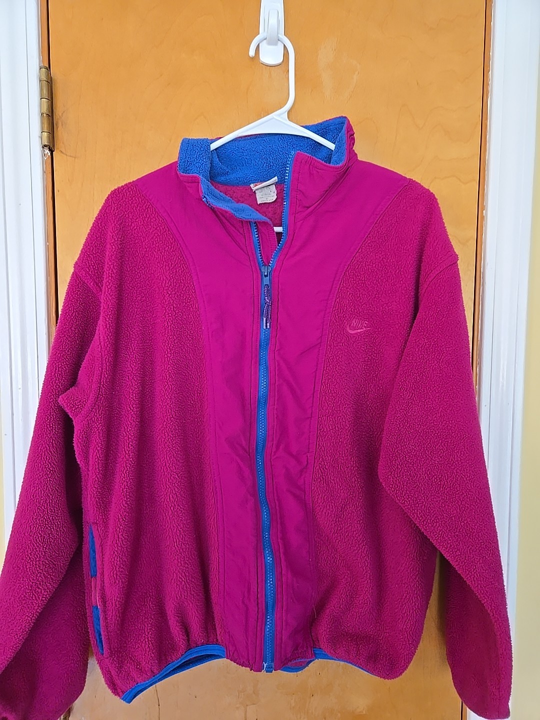 SACAI X NIKE Giacca pile Nike vintage anni 90 blocco etichetta argento media full zip