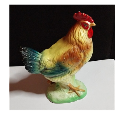 National Potteries Co. Ceramic Chicken Figurine Made in Japan Few small chips