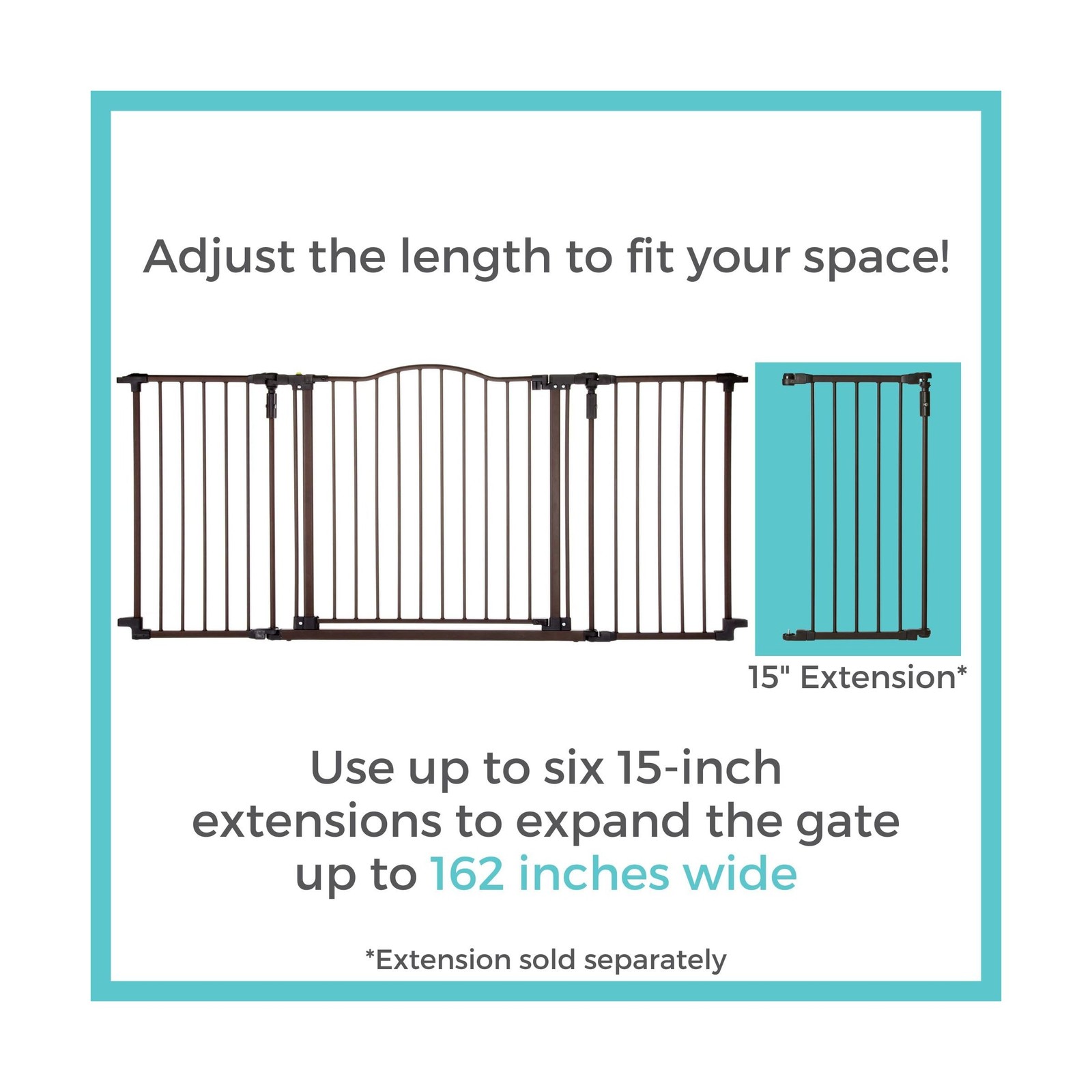 Toddleroo by North States - Deluxe Décor Safety Gate: Extra Wide Baby Gate - ...