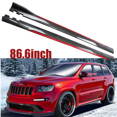 Carbon Fiber 86.6'' Side Skirt Extension Spoiler Splitter For Jeep Grand Cherokee