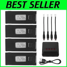 Rechargeable 3.7V Li-Po Batteries with Charger for Enhanced Drone Adventures