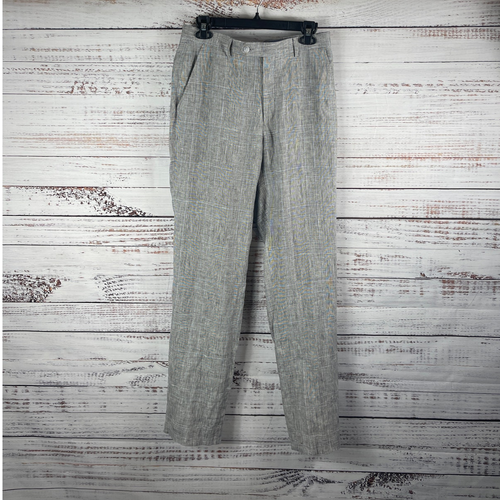 grey plaid professional pants ::: m / w32 main image 1