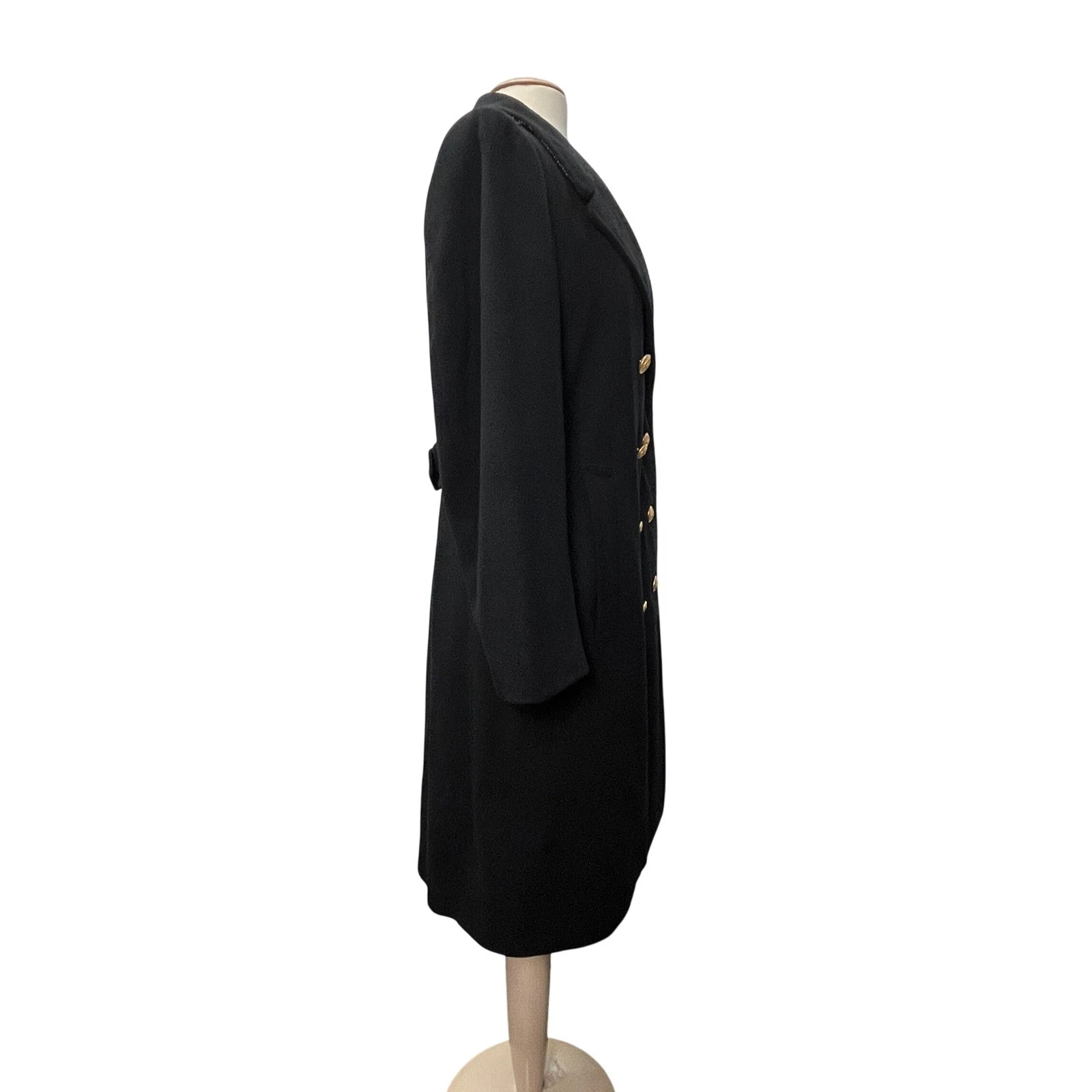 Naval Academy USNA Bridge Coat Thorngate Uniforms Black Wool Peacoat 36 Vintage image 15
