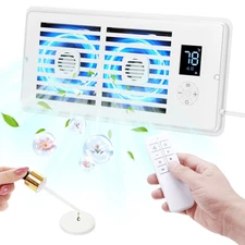 Register Booster Fan 4x10" 10-Speed Smart Thermostat AC Vent Fan w/ Timer/RC