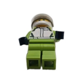 LEGO City Lime Green Racing Driver Minifigure 60113 60115 Rally Car Helmet