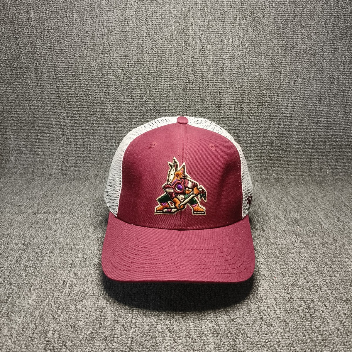47 Brand Arizona Coyotes NHL Trucker Snapback Hat Cap Maroon White