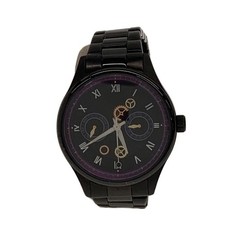 Quartz Watch Analog Black with Scratches Used