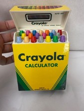 Rare Vintage Crayola Calculator Crayon Box - Tested, Working EXCELLENT CONDITION