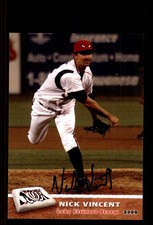 Signed Baseball Card Auto Nick Vincent 2009 Grandstand Lake Elsinore Storm