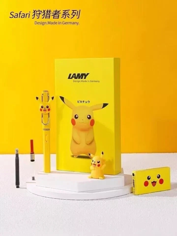 Caneta-tinteiro LAMY Pikachu safári conjunto especial Pokemon edição limitada nova - Imagem 4 de 4