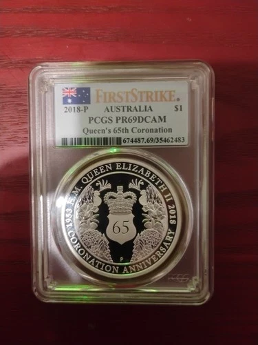 2018 65th Anniversary Queen Elizabeth Australia 1oz .9999 fine silver Pr 69cam