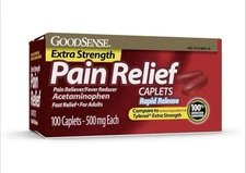 Goodsense Extra Strength Pain Relief Acetaminophen Caplets 500 Mg 100 Ct 10/2025