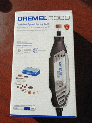 #ad Dremel 3000 n 18 Variable Speed Rotary Tool with 18 Accessories 120V $40.00