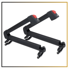 Roof Mount Universal Ski Rack 16.3" Holds 2 Snowboards 2 Skis Lockable