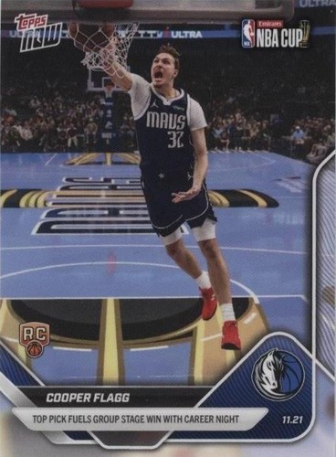 Cooper Flagg RC NBA Cup 2025-26 NBA Topps NOW - Card 60 | eBay