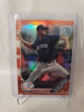 DOMINGO ACEVEDO 2019 Bowman Chrome ORANGE REFRACTOR #/25 Yankees Rookie Card RC