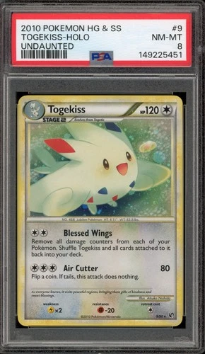 Pokemon Togekiss Undaunted Holo Rare #9 PSA 8