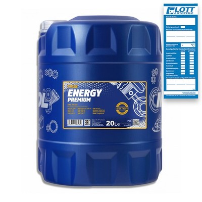 20L Mannol Motoröl Energy Premium 5W-30 VW 502.00 505.00 BMW LL-04 Opel Dexos 2