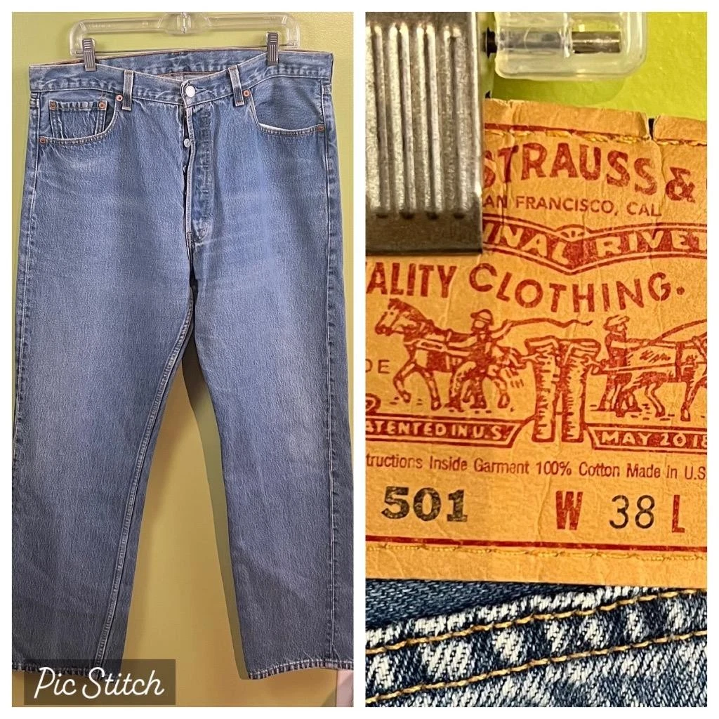 New Old Stock NOS Levi's 501 Shrink To Fit W44 L34 Made in USA