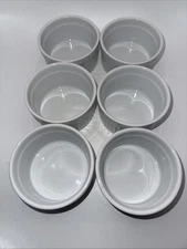 White Porcelain Ramekin Souffle Dishes By HIC Harold Import Co 8 oz  Lot of 6
