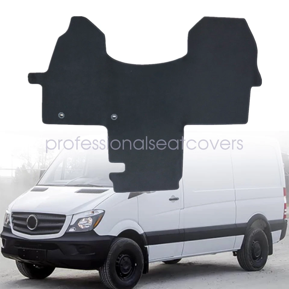 Floor Mats Carpet Waterproof Black Velour For 2010-2016 Mercedes Benz Sprinter - Изображение 2 из 4