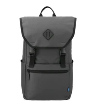 Leed's Repreve Ocean 15" Computer Rucksack Backpack in Grey, No Logo NEW
