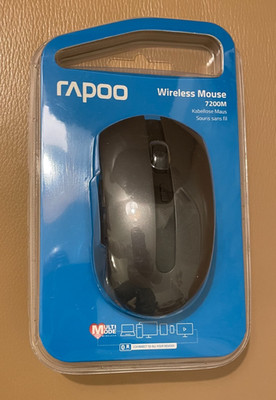 Rapoo 7200M Optical 1.600 DPI Multimode 2.4GHz Wireless Schwarz Mouse Ambidext