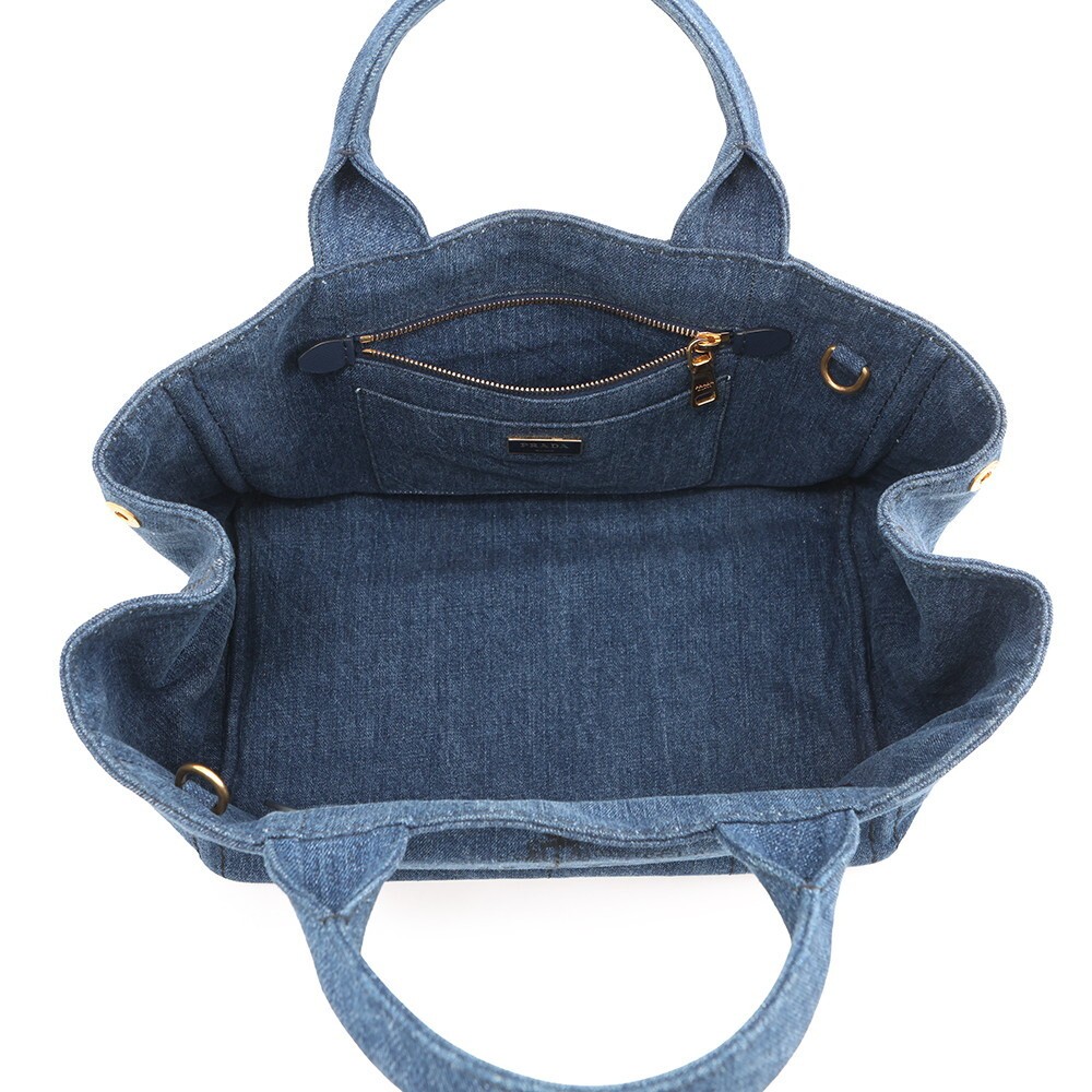 Prada Tote Bag Canapa CANAPA Medium Denim 1BG642 PRADA 2way  from japan thumbnail 6