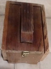 Vintage Wooden Shoe Shine Box with Accessories in Great Shape Polish Brushes