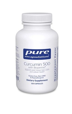 Pure Encapsulations Curcumin 500 with Bioperine-120 Capsules