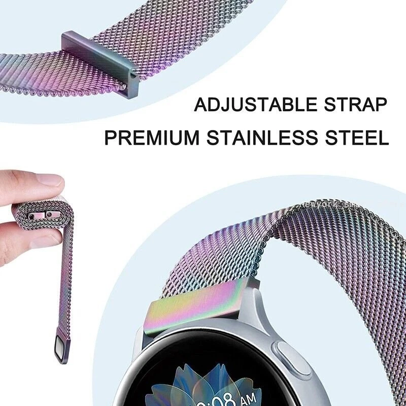 Correa de reloj milanesa de metal para reloj Samsung Galaxy 4 5 6 7 40/44/42/43/47 m Foto 4 de 4