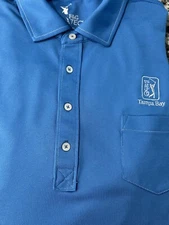 F & G Tech Men’s Blue Golf Polo Shirt TPC Tampa Size XL