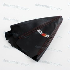 Ralliart Pvc Leather Blackred Stitch Shift Knob Shifter Boot Cover Mtat