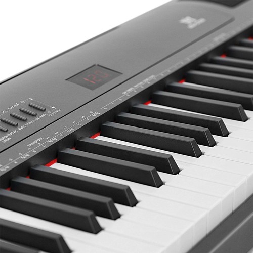 Schwarz/Grau 88 Halbgewichtete Tastatur 130cm*28,5cm*11,2cm - Bild 8 von 24