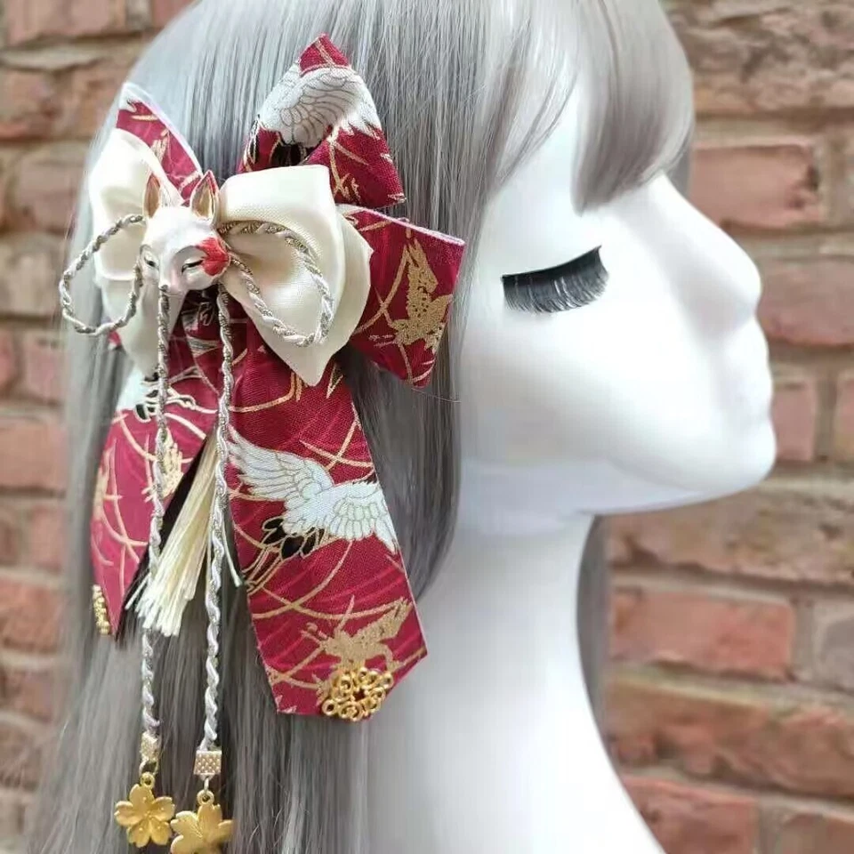 Banda para el cabello japonesa Lolita moño accesorios para el cabello accesorio kimono Foto 4 de 4