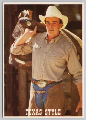 Postcard Texas Style, Cowboy, Saddle, Chaps, Continental, San Antonio Collection