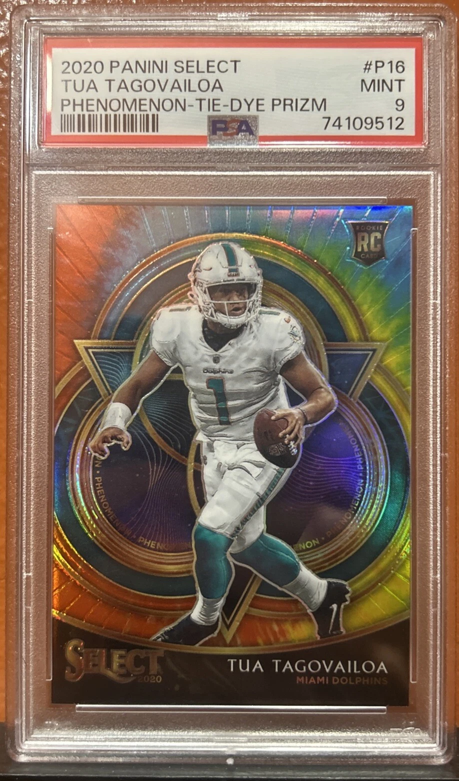 Tua Tagovailoa Panini Select Phenomenon #P16 Tie-Dye Prizm