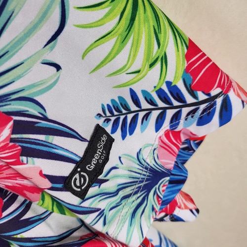 Greenside Golf Polo Shirt Mens XXL Golf Blue Maldives Floral Print Excellent Con - Picture 4 of 5