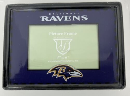 BALTIMORE RAVENS 4x6 in Picture Frame Memory Company Art Glass NFL Team Logo NEW - Picture 1 of 5