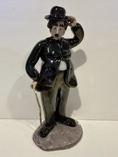 Antique Vintage Hand Blown Glass Charlie Chaplin Sculpture Glass Figurine Statue
