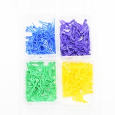 400 Pcs Dental Disposable Plastic Wedge With Hole Poly Wave Round Stern Shape