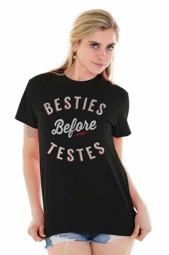 Valentine's Day Dating Besties Before Testes Womens Graphic Crewneck T Shirt Tee - Picture 3 of 8