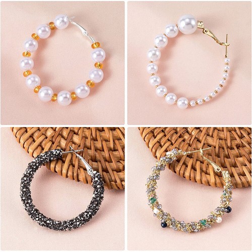 96 Pcs Earring Hoop Jewelry Making Circle Earrings Findings Hoops Miss - Picture 9 of 11