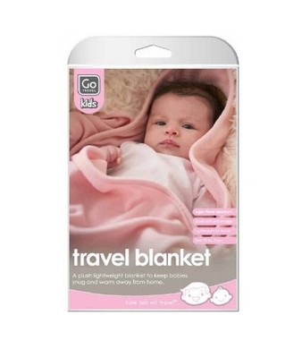 Go Travel E7 Baby Girl Lightweight Warm Washable 90x70cm Plush Pink Blanket 2680