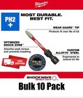 Bulk 10 Phillips Ph2 Milwaukee Shockwave Impact Duty Bit Set Screw Driver Bits